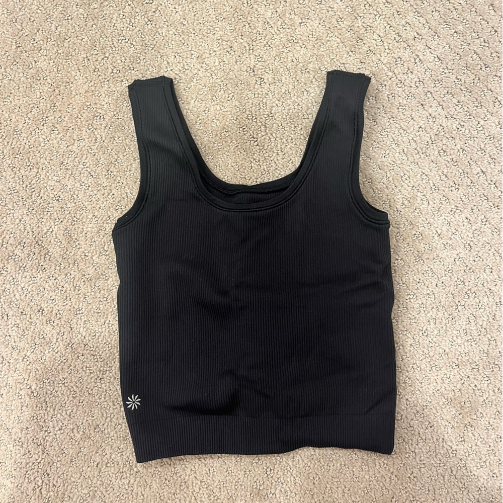 Black Ribbed Tank Top